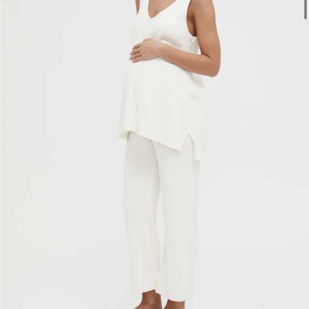 Lego heritage knit pant and knit tank set in off white
